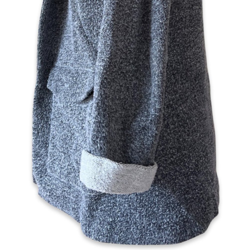 TOPSHOP Gray Stretch Knit Open Front Blazer Jacket - Picture 8 of 9